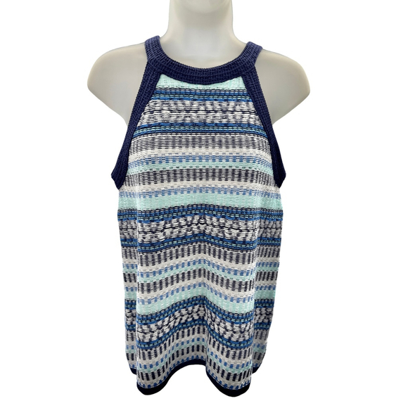 Moth Anthropologie Knit Tank Top Size XS Womens Blue Striped Sleeveless‎ NWT - Picture 9 of 10